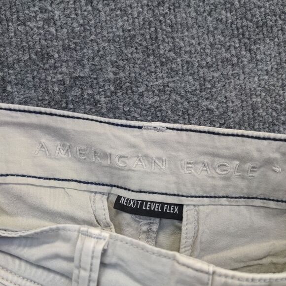 American Eagle Men's Classic Next Level Flex Chino Shorts Gray 28 Cotton Blend - Picture 10 of 13